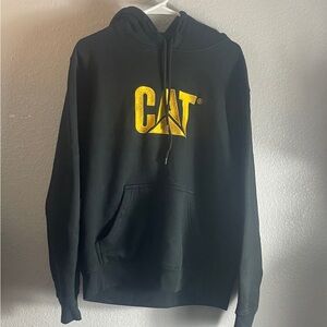CAT Black Hoodie with Yellow Logo
